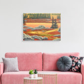Canadian Landscape Malerei Bären Canvas Print Leinwanddruck (Insitu (Wohnzimmer))
