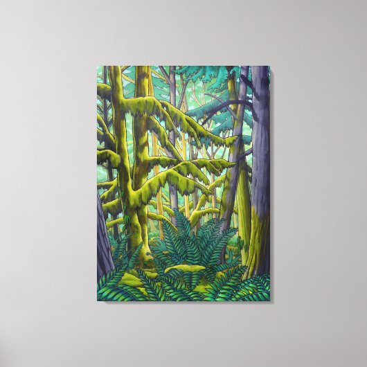 Canadian Landscape Malerei Forest Canvas Print Leinwanddruck (Vorderseite)