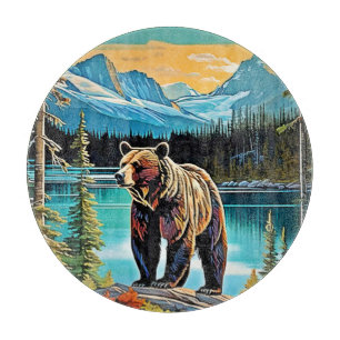 Canadian Majestic Mountain Bären Design Schneidebrett