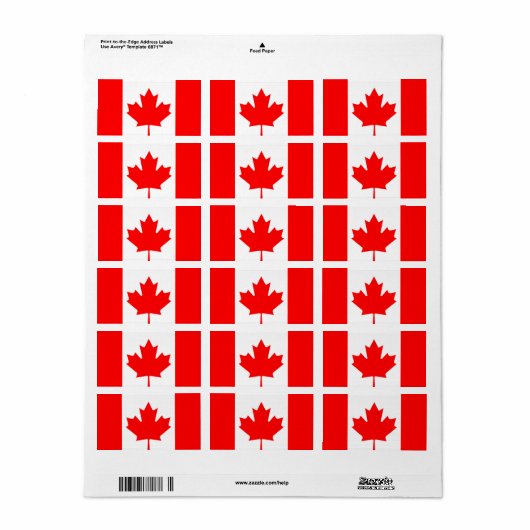 Canadian Maple Adressaufkleber (Vorne)