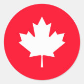 Canadian maple leaf. CANADA. Classic Round Sticker (Vorderseite)