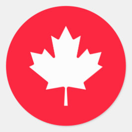 Canadian maple leaf. CANADA. Classic Round Sticker