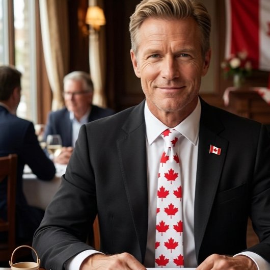 Canadian maple leaf. CANADA. Patriotic.  Krawatte