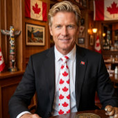 Canadian maple leaf. CANADA. Patriotic.  Krawatte