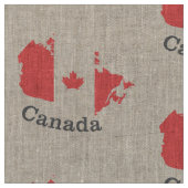 Canadian Maple Leaf Fabric - Red Autumn Design Stoff (Nahaufnahme)