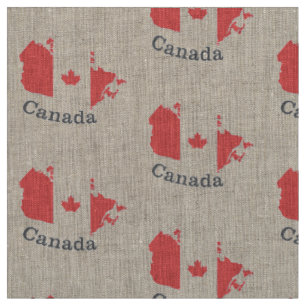 Canadian Maple Leaf Fabric - Red Autumn Design Stoff