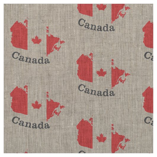 Canadian Maple Leaf Fabric - Red Autumn Design Stoff (Muster)