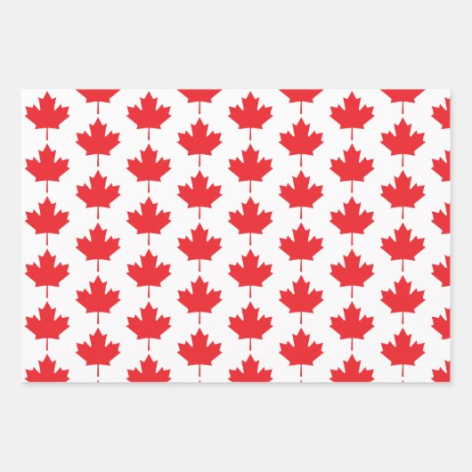 Canadian Maple Leaf Geschenkpapier Set (Vorderseite 3)