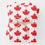 Canadian Maple Leaf Geschenkpapier Set (Beispiel)