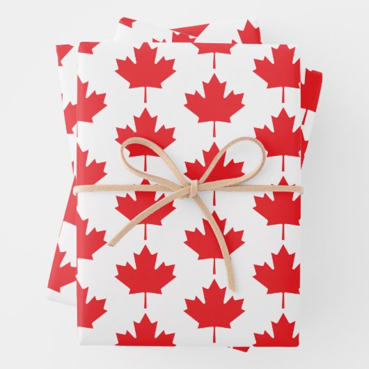 Canadian Maple Leaf Geschenkpapier Set (Beispiel)