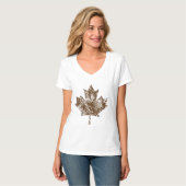 Canadian Maple Leaf Grunge Style CANADA T-Shirt (Vorderseite Vollansicht)