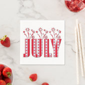 Canadian Maple Leaf Juli Glücklicher Kanada Tag Serviette (Beispiel)