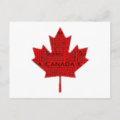 Canadian Maple Leaf mit Text Postkarte (Vorderseite)
