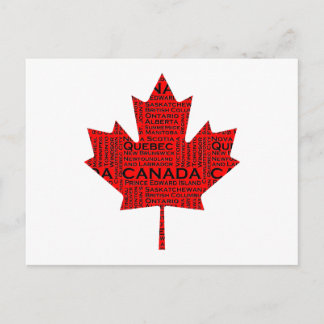 Canadian Maple Leaf mit Text Postkarte