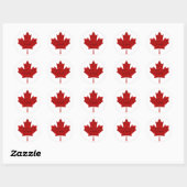 Canadian Maple Leaf mit Text Runder Aufkleber (Blatt)