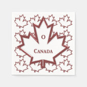 Canadian Maple Leaf Papier Napkins Serviette (Vorderseite)