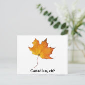 Canadian Maple Leaf Postkarte (Stehend Vorderseite)