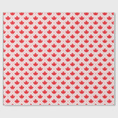 Canadian Maple Leaf Red and White Diamond Pattern Geschenkpapier (Flach)