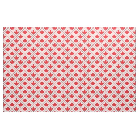 Canadian Maple Leaf Red and White Diamond Pattern Stoff (Yard (91,4 cm))