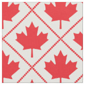 Canadian Maple Leaf Red and White Diamond Pattern Stoff (Nahaufnahme)