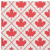 Canadian Maple Leaf Red and White Diamond Pattern Stoff (Muster)