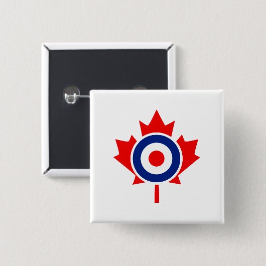 Canadian Maple Leaf Roundel Graphic Button (Vorne & Hinten)