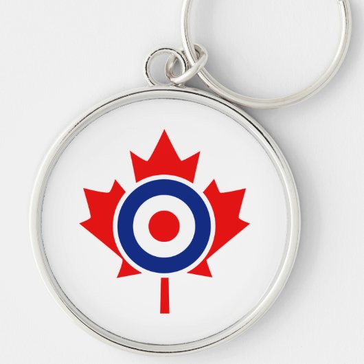 Canadian Maple Leaf Roundel Graphic Schlüsselanhänger (Vorne)