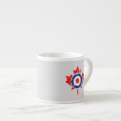 Canadian Maple Leaf Roundel Grunge Mod CANADA Espressotasse (Vorderseite Rechts)