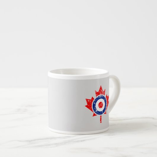 Canadian Maple Leaf Roundel Grunge Mod CANADA Espressotasse (Vorderseite Rechts)
