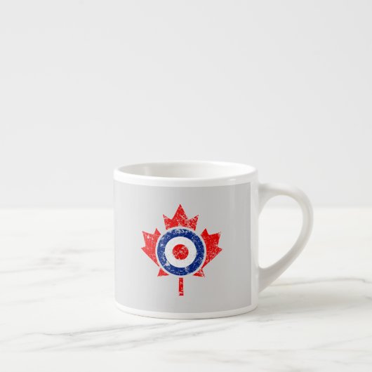 Canadian Maple Leaf Roundel Grunge Mod CANADA Espressotasse (Rechts)