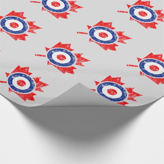 Canadian Maple Leaf Roundel Grunge Mod CANADA Geschenkpapier (Ecke)