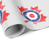 Canadian Maple Leaf Roundel Grunge Mod CANADA Geschenkpapier (Rolleneckpunkt)