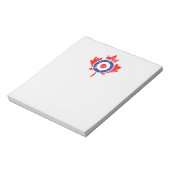 Canadian Maple Leaf Roundel Grunge Mod CANADA Notizblock (Rotiert)