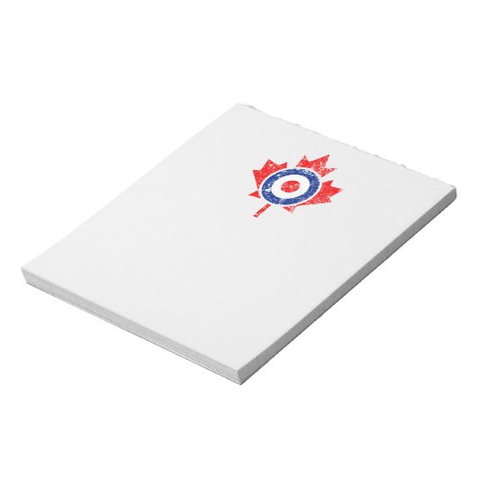 Canadian Maple Leaf Roundel Grunge Mod CANADA Notizblock (Rotiert)