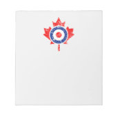 Canadian Maple Leaf Roundel Grunge Mod CANADA Notizblock (Vorderseite)