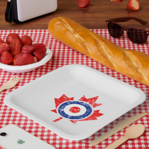 Canadian Maple Leaf Roundel Grunge Mod CANADA Pappteller