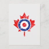 Canadian Maple Leaf Roundel Grunge Mod CANADA Postkarte (Vorderseite)
