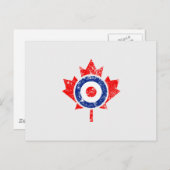 Canadian Maple Leaf Roundel Grunge Mod CANADA Postkarte (Vorne/Hinten)