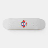 Canadian Maple Leaf Roundel Grunge Mod CANADA Skateboard (Horizontal)