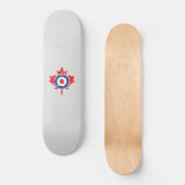 Canadian Maple Leaf Roundel Grunge Mod CANADA Skateboard (Vorderseite)