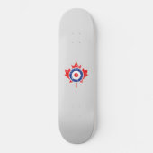 Canadian Maple Leaf Roundel Grunge Mod CANADA Skateboard (Vorderseite)
