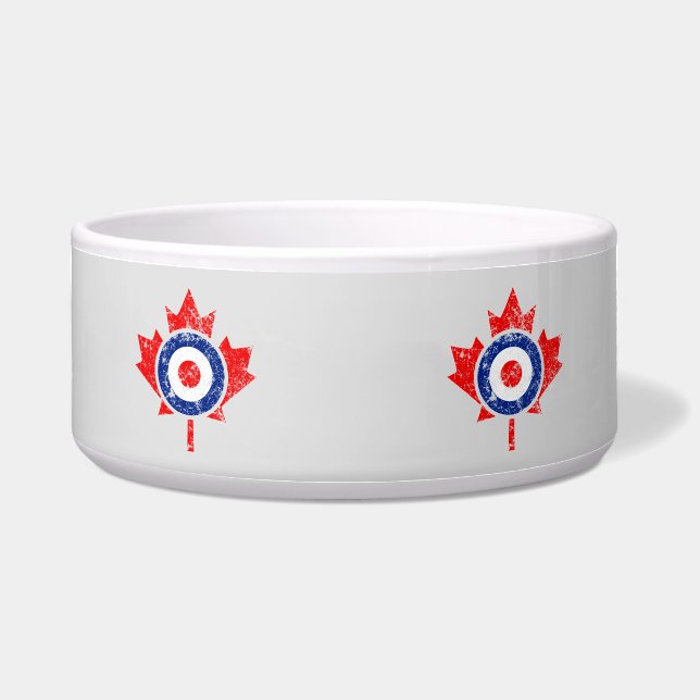Canadian Maple Leaf Roundel Grunge Mod-Stil Napf (Vorderseite)