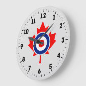 Canadian Maple Leaf Roundel Mod Abzeichen auf eine Große Wanduhr (Winkel)