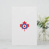 Canadian Maple Leaf Roundel Mod Abzeichen Briefpapier (Stehend Vorderseite)