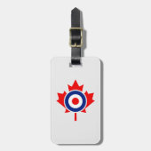 Canadian Maple Leaf Roundel Mod Abzeichen Gepäckanhänger (Vorderseite vertikal)