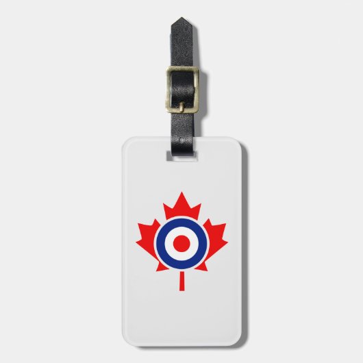 Canadian Maple Leaf Roundel Mod Abzeichen Gepäckanhänger (Vorderseite vertikal)