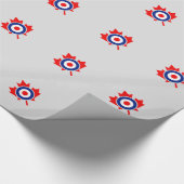 Canadian Maple Leaf Roundel Mod Abzeichen Geschenkpapier (Ecke)
