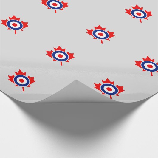 Canadian Maple Leaf Roundel Mod Abzeichen Geschenkpapier (Ecke)