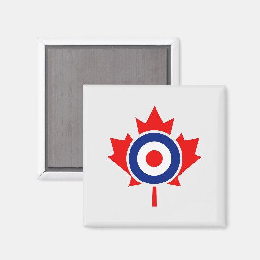 Canadian Maple Leaf Roundel Mod Abzeichen Magnet (Vorderseite/Rückseite)