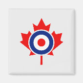 Canadian Maple Leaf Roundel Mod Abzeichen Magnet (Vorne)